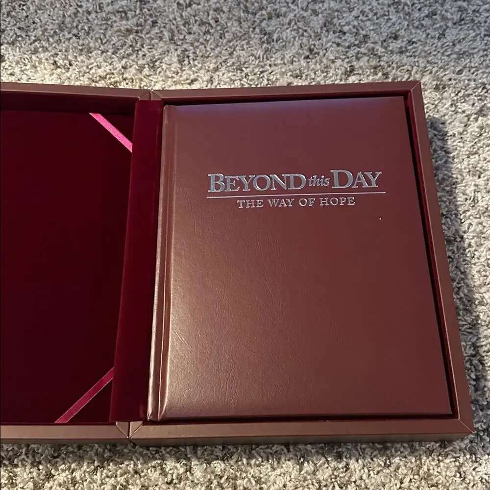 Beyond this Day Memorial Keepsake book with Wooden Box